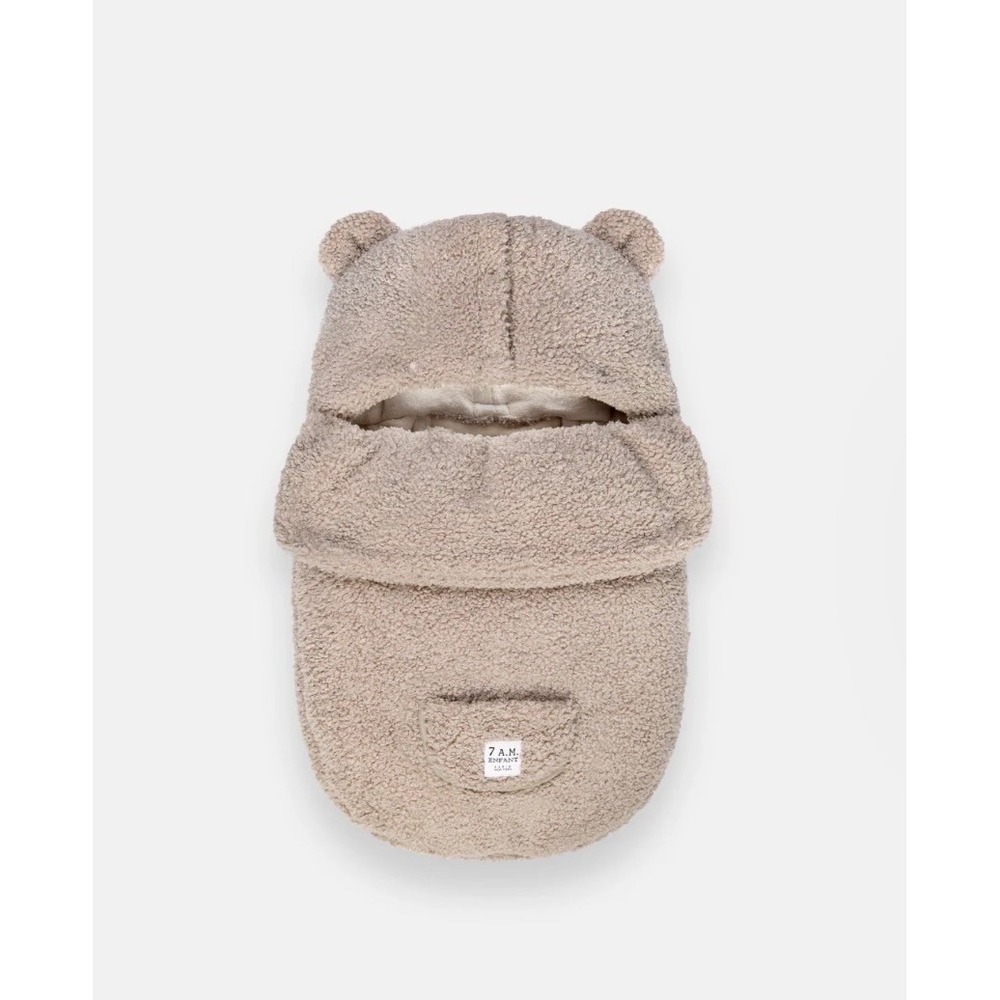 7AM Enfant BebePod POD90 Teddy Borg Fleece Stroller Footmuff Beige 0-9M